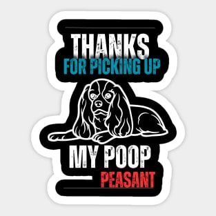 Thanks for picking up my poop beagle Sticker